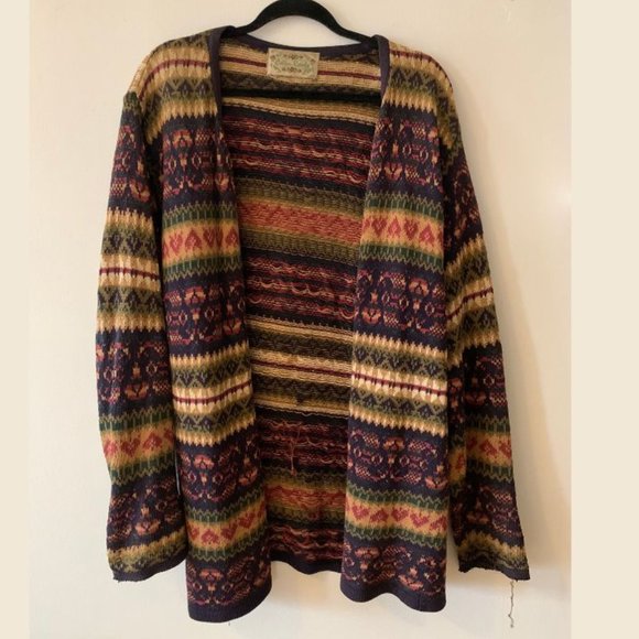 Vintage Fair Isle Knit Cardigan - Picture 1 of 5